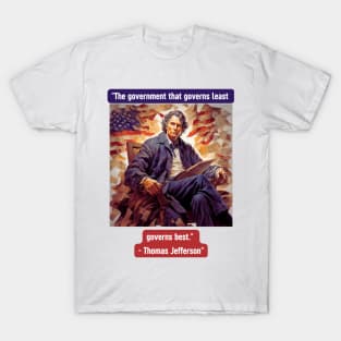 "The government that governs least governs best." - Thomas Jefferson T-Shirt